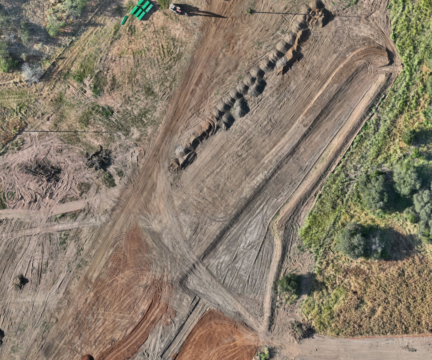 Aerial orthomosaic of an earthwork site